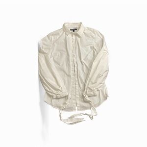 Banana Republic Ivory Cotton Button-Up Shirt